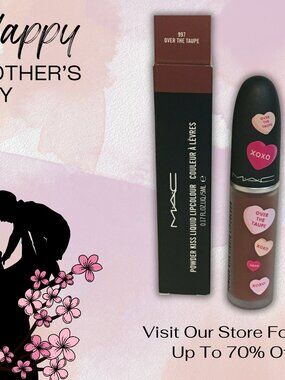 MAC Powder kiss Liquid Lip Color Over the Taupe - 0.17 Oz